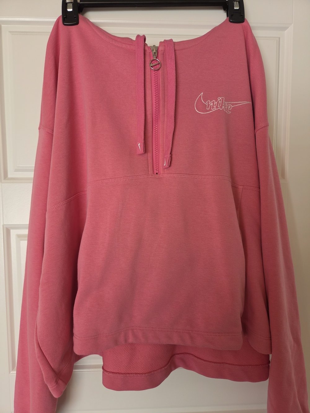 Nike Women's Pink Half-Zip Sweatshirt
